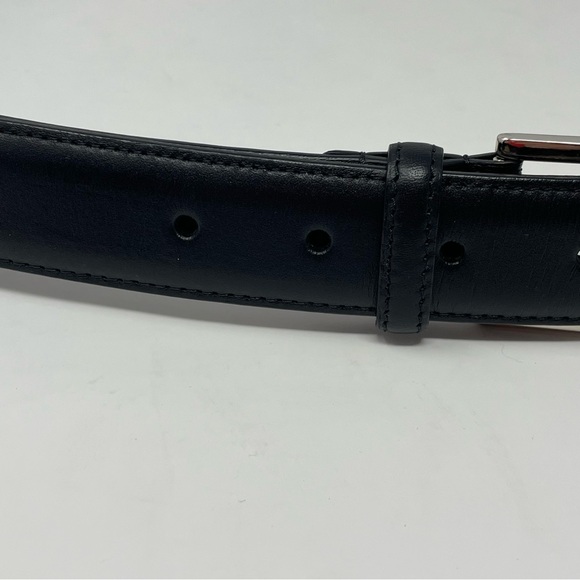 Jack Erwin Men\'s Vestry Full Grain Leather Dress Belt Black Size 38